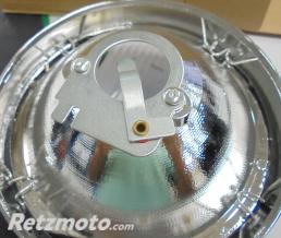 PHARE-PROJECTEUR CYCLO ADAPTABLE PEUGEOT-MBK ROND NOIR AVEC INTERRUPTEUR  