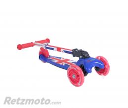 TROTINETTE KIDDIMOTO 3 ROUES U-ZOOM UNION JACK DRAPEAU ANGLAIS ROUES A LED - PLIABLE ET REGLABLE AVEC FREIN ROUE ARRIERE