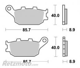 Plaquettes de freins AP RACING ROUTE M�tal Fritt� Arri�re Honda/Suzuki/Yamaha