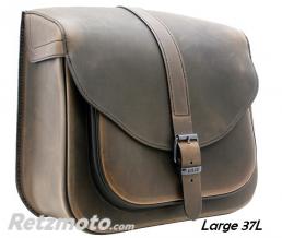 LEDRIE Sacoche moto LEDRIE Postman en cuir v�ritable marron 