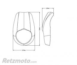 SEMI-CAR�NAGE DE PHARE MOD�LE ANARCHY KAWASAKI VULCAN S 15-19