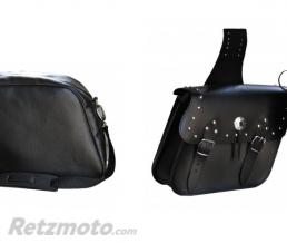 Paire de sacoches cavali�re moto adaptable mod�le APACHE Basique 11L