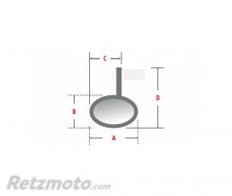 R�troviseur embout de guidon VICTORY-BLAST EVO CNC noir