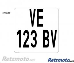 RTZ Plaque immatriculation Moto Enduro(100x100) PVC