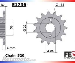 Kit chaine Ducati 900 MONSTER/MOSTRO'93/99 15X39 RK520FEX (Qualit�.de.cha�ne.pour utilisation.mod�r�e) CHAINE.520.RX'RING SUPER.RENFORCEE avec Attache � River