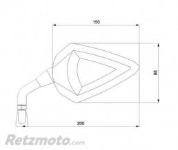 R�troviseur D-VERSION RACE BLANC (paire) BARRACUDA