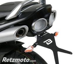 BARRACUDA SUPPORT DE PLAQUE SUZUKI GSR 600 + SUPPORT FEU en abs Noir Mat BARRACUDA