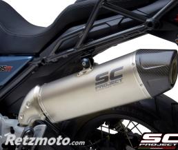 SC-PROJECT Silencieux X-Plorer II GT Titane SC PROJECT Moto guzzi V85TT Embout fibre de carbone