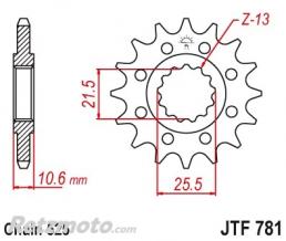 Pignon 14 dents Benelli TRK 502 (x)/Leoncino JT SPROCKETS acier standard