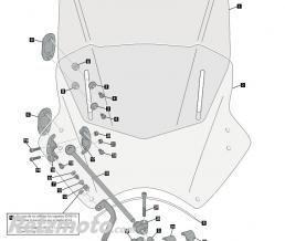 Pare brise fum�e clair Moto Guzzi V7 III