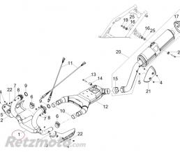MOTO GUZZI Collecteur echappement Moto guzzi V85TT E4-2B006365