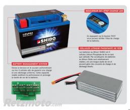 BATTERIE 12V LTX12-BS(YTX12-BS) SHIDO LITHIUM ION