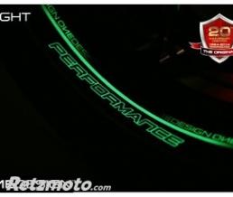 Kit d�co de 8 stickers Fluorescent pour Jantes AV+AR PERFORMANCE Bleu Fluorescent