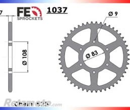 FRANCE EQUIPEMENT Couronne acier crosscar/kart cross 48 dents 525
