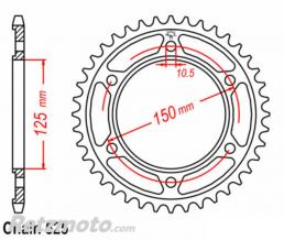 Kit chaine KTM 950 Super enduro 17x45 Chaine AFAM X-ring 525XSR2 super renforc�(couronne standard)