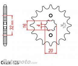 Kit cha�ne Yamaha YZF125R DID G&B428VX 14x52 Renforc�