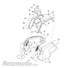 MOTO GUZZI Cache reservoir droit Moto guzzi V85TT rouge Kalahari-2H003306000Z2