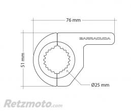 Support phares/feux additionnel moto(fixation tubulaire)