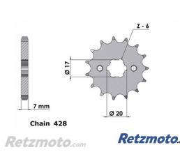 Kit Chaine Motron X-Nord 125 13x50 AFAM A428R1 Renforc�e