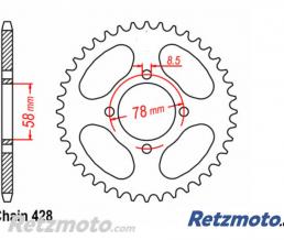 Kit Chaine Motron X-Nord 125 13x50 AFAM A428R1 Renforc�e