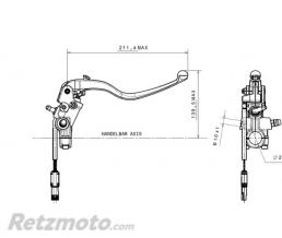 Ma�tre cylindre frein BREMBO �18x21mm titane-910D54890