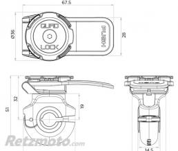 Support Smartphone QUAD LOCK Fixation R�troviseur/Support gps
