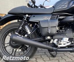 Paire silencieux court Mistral Moto guzzi V7 III E4 finition noir-MGH-V7IIISHORT-BP
