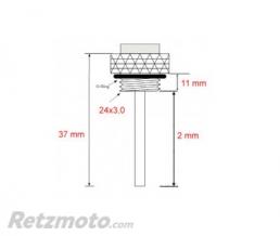 Jauge de temp�rature huile M24x3 Triumph Bonneville/Speedmaster/Thruxton 
