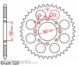 Kit cha�ne Honda 125 Varadero DID 520VX3 14x44 renforc�e(couronne standard)