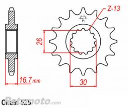 Kit cha�ne Honda Africa Twin 1100 '20 DID 525ZVM-X2 16x42 super renforc�(couronne standard) 