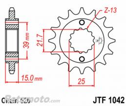 Kit cha�ne Kymco 300 Maxxer/MXU DID 520VX3 14x38 renforc�e( couronne standard)