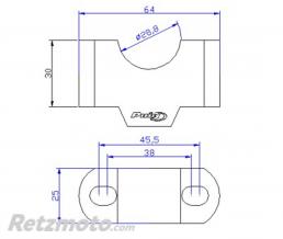 R�hausse de guidon +30mm Guidon de 28mm argent