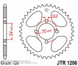 JT SPROCKETS Couronne 42 dents acier pas 428 Honda CBR125R
