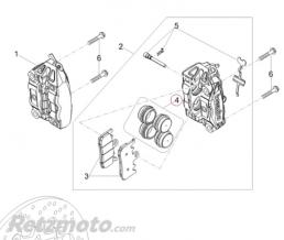 BREMBO M/C Kit 4 pistons+joints etrier frein av Moto guzzi V85TT E5+-2B012148