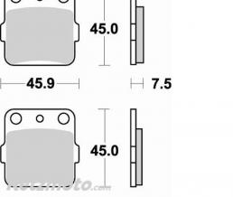 BRAKING  Plaquettes de frein BRAKING Off-Road/Quad 686CM44 m�tal fritt� 