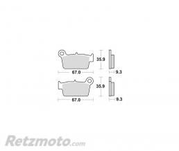 BRAKING  Plaquettes de frein BRAKING Off-Road/Quad 890CM44 m�tal fritt� 