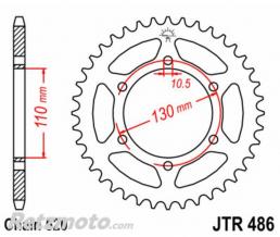 JT SPROCKETS Couronne JT SPROCKETS acier standard 486 - 520