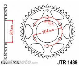 JT SPROCKETS Couronne JT SPROCKETS acier standard 1489 - 525