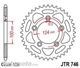 JT SPROCKETS Couronne JT SPROCKETS acier standard 746 - 520