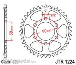 JT SPROCKETS Couronne JT SPROCKETS acier standard 1224 - 520