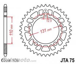 JT SPROCKETS Couronne JT SPROCKETS aluminium Ultra-Light 75 - 520