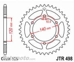 JT SPROCKETS Couronne JT SPROCKETS acier standard 498 - 525
