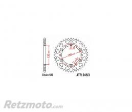 JT SPROCKETS Couronne JT SPROCKETS acier standard 245/3 - 520