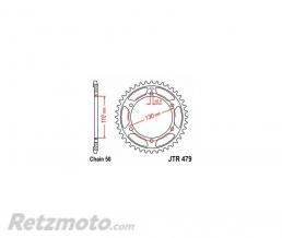JT SPROCKETS Couronne JT SPROCKETS acier standard 479 - 530