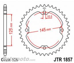 JT SPROCKETS Couronne JT SPROCKETS acier standard 1857 - 520