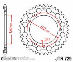 JT SPROCKETS Couronne JT SPROCKETS acier standard 729 - 530