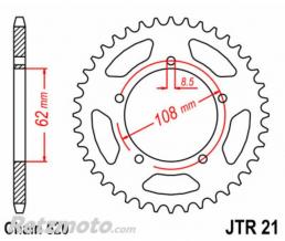 JT SPROCKETS Couronne JT SPROCKETS acier standard 21 - 520