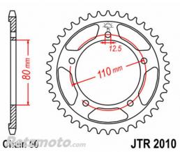 JT SPROCKETS Couronne JT SPROCKETS acier standard 2010 - 530