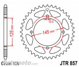 JT SPROCKETS Couronne JT SPROCKETS acier standard 857 - 520