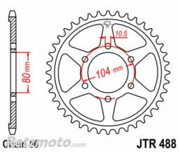 JT SPROCKETS Couronne 42 dents JT SPROCKETS acier standard 488 - 530